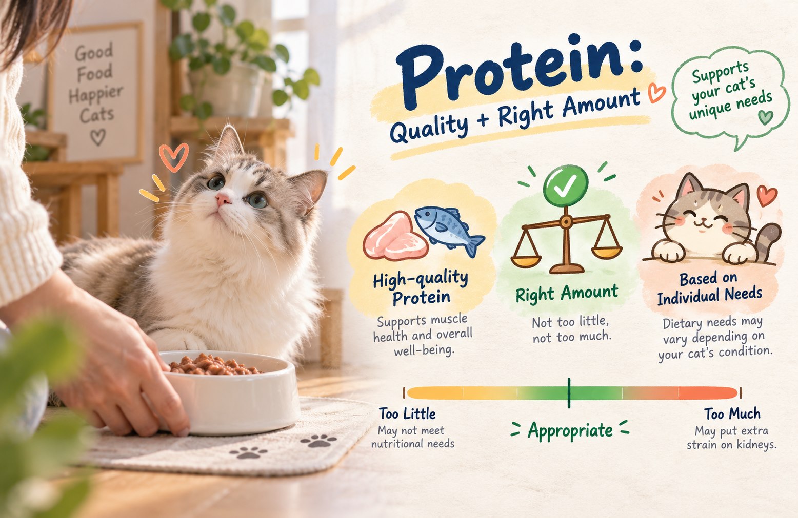 Protein rich cat food
